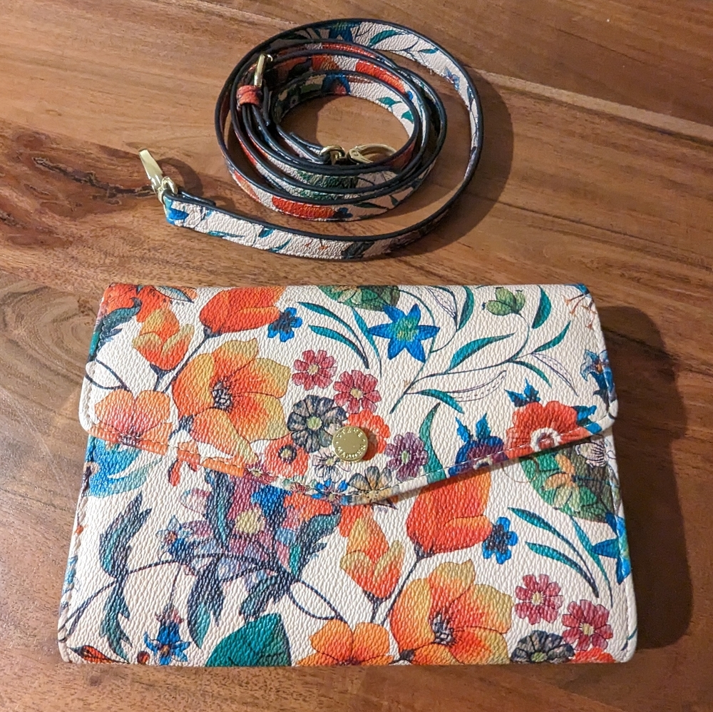 Clutch with crossbody strap